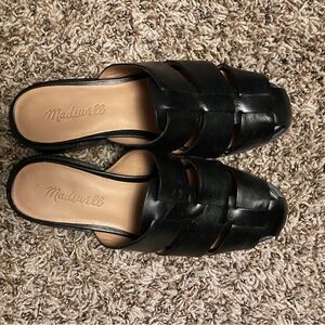 Madewell Black Fisherman Mule Size 6.5 Dixson